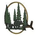 thumbnail image 2 of Zeckos Black Bear Forest Cast Iron Garden Hose Holder - 11" Wildlife Wall Decor - Multicolored - Size, 2 of 7