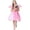C198 Pink, variant on CONZONE Halloween Outfit For Girls Hallowmas Dress With Wings Set Dress Up Clothes For Kids Elegant Festival Stage Party Outfits Pink