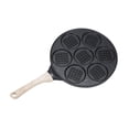 thumbnail image 3 of Sartén para gofres, placa para hornear pasteles, 7 moldes, multifunción, antideslizante, para cocinar, plancha, olla para freír carne, tortilla, uso, 3 of 9