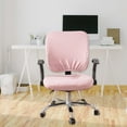 thumbnail image 6 of Computer Office Chair Cover Stretchable Universal Rotating Chair Slipcovers Protector Washable Backrest Cover for Desk Task Chair, Computer Rotating Chair, Pink, 6 of 8