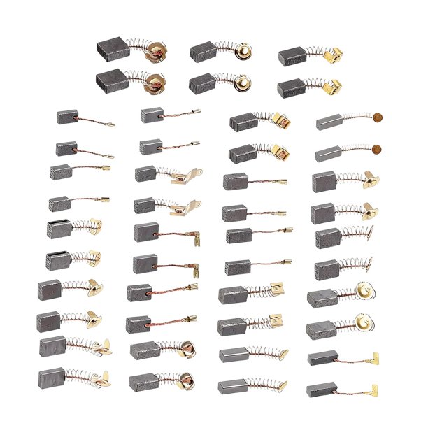 46 escobillas de carbón para motor eléctrico, accesorios de rendimiento para amoladoras angulares, piezas de fácil instalación.