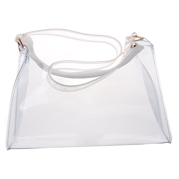 Bolso bandolera para teléfono con cremallera, transparente, para mujer, aprobado para estadios.
