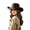 Z8-Brown, variant on Cowgirl Cowboy Hat for Women Men Roll Up Wide Brim Fedora Western Hat with Belt Buckle Beach Vacation Summer
