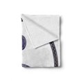 thumbnail image 2 of Ying Yang Soft Flannel Fleece Throw Blanket, Yin Yang Textured in Jean Style Harmony and Balance Pair, Cozy Plush for Indoor and Outdoor Use, 50" x 60", White and Blue, by Ambesonne, 2 of 6