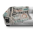 thumbnail image 3 of Fitness Soft Flannel Fleece Throw Blanket, Healthy and Active Life Concept Exercising Sports Text Grunge Effect Gym Concept, Cozy Plush for Indoor and Outdoor Use, 50" x 70", Multicolor, by Ambesonne, 3 of 6