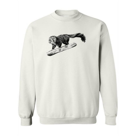 Saki Monkey Sketch Sweatshirt Women -Image by Shutterstock, Female 3X-Large