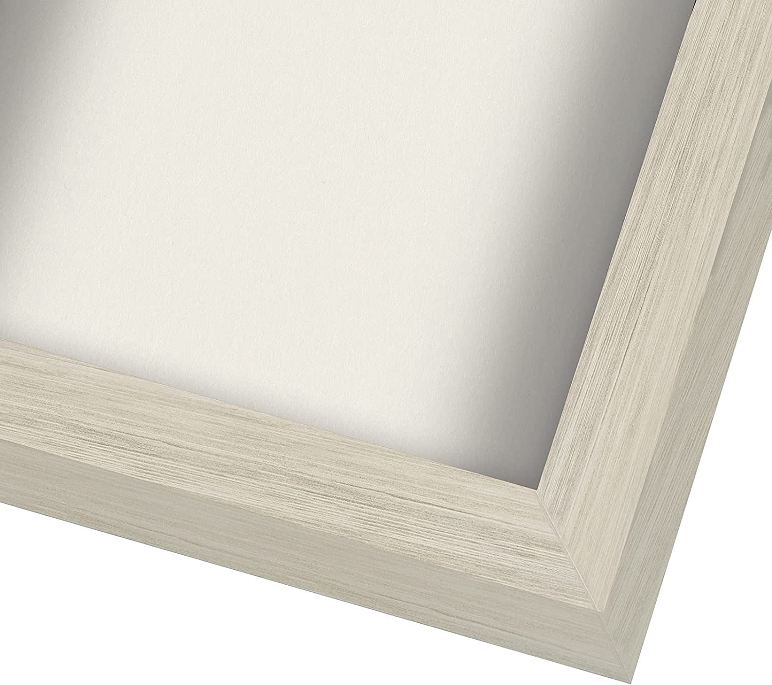 Americanflat 11x11 Shadow Box Frame in Light Wood with Soft Linen Back - Composite Wood with Polished Glass for Wall and Tabletop