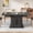 2-Black, variant on Extendable Dining Table 47.24''-66.92'', Seats 4-6, Rectangle Kitchen Table with Removable Leaves, Storage Shelf, Walnut