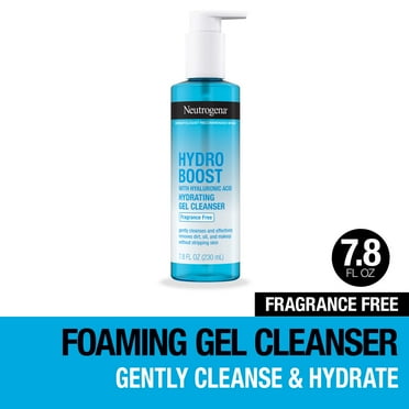Neutrogena Hydro Boost Hyaluronic Acid Gel Facial Cleanser and Face Wash, Fragrance-Free, 7.8 oz