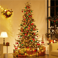 thumbnail image 3 of Alden Design 7.5FT Pre-Lit Artificial Christmas Tree with 550 LED Lights, Green, 3 of 8