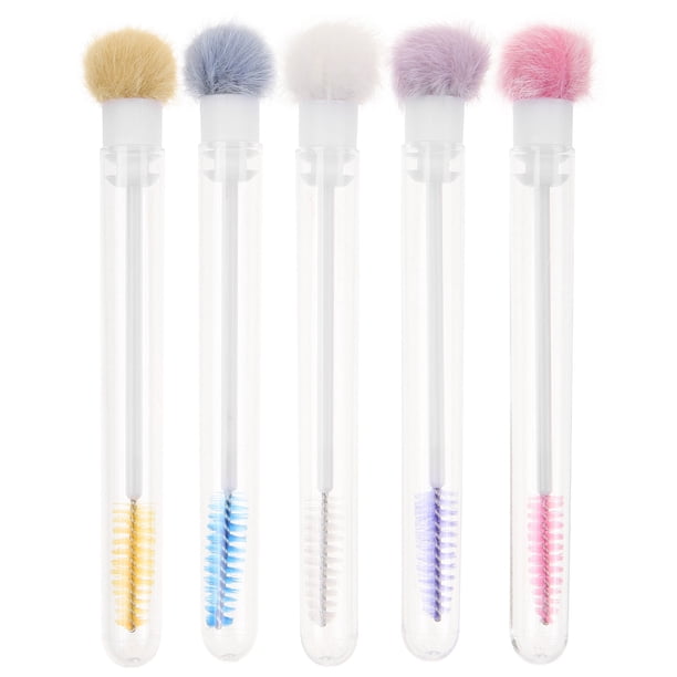 GOOHOCHY 5 varillas para pestañas, cepillo para cejas, cepillo para rímel, aplicador de pestañas con tubo