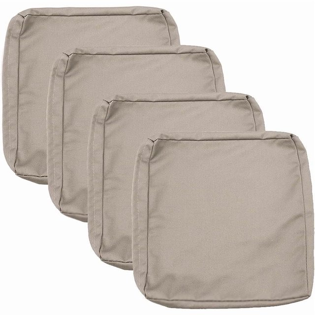 Funda de cojín de patio, fundas de cojín impermeables para exteriores de repuesto para muebles de exterior, juego de 4 fundas de cojín seccionales para sofá, silla, color
