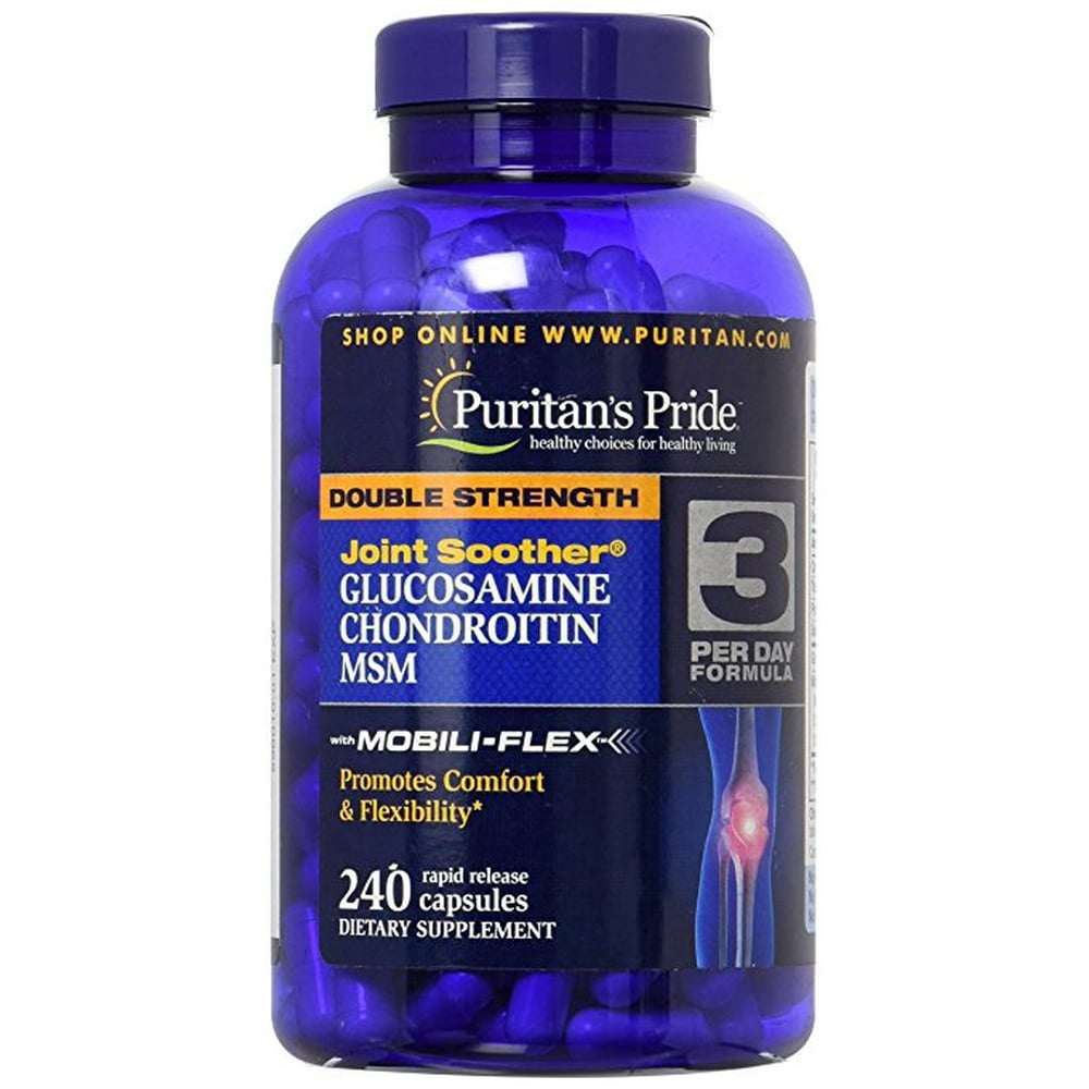 Puritan's Pride Double Strength Glucosamine, Chondroitin & MSM Joint