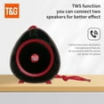thumbnail image 3 of T&G Bluetooth Speaker TG514 Portable Mini Wireless Soundbar Subwoofer Outdoor Indoor Loudspeaker Support TWS TF Card FM Radio, 3 of 10