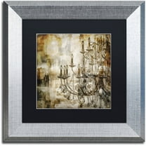 Trademark Fine Art "Lumi?res II" Canvas Art by Color Bakery Black Matte, Silver Frame