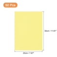 thumbnail image 2 of Uxcell 50 Sheets 7.87" x 11.81" Colored Sticker Paper Printable 250gsm Light Yellow, 2 of 6