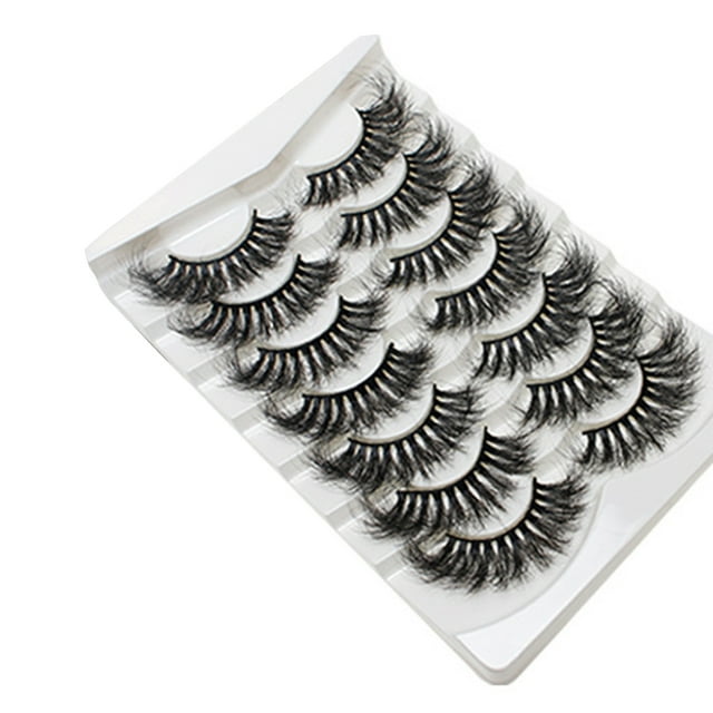 Visland 7 Pairs False Eyelashes Natural Dramatic Long Fluffy Wispy Fake Volume Eyelashes Extension Makeup Tool for Party