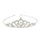 thumbnail image 1 of Deslumbrante tiara de princesa para niñas, perfecta para fiestas de cumpleaños, presentaciones y bodas. Corona de metal ligera y cómoda, color plateado, tamaño 15 x 12 x 4 cm., 1 of 5