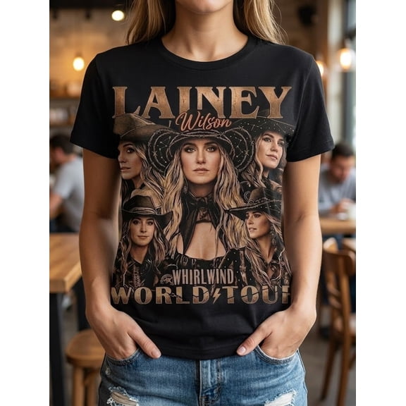 Lainey Wilson Whirlwind World Tour Vintage 90s Bootleg Country Music T-Shirt