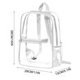 thumbnail image 4 of Tuvgenk Clear Backpack Durable Lightweight Stadium Backpack PVC Multi Compartment Convenient Travel Bag for Stadium Outdoor Festival, 4 of 5