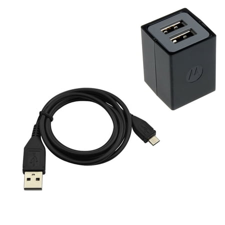 2-Port Home Charger Compatible With Amazon Fire 7 (9th Gen 2019) - USB Cable Power Adapter Cord