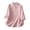 #0219-Pink, variant on Women's Casual Tops 3/4 Sleeve Mandarin Collar Floral Embroidered Blouses Traditional Chinese Style Breathable Loose Fit Tees Gift