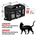 thumbnail image 2 of Transportín para mascotas SWUVVI, plegable por lados suaves, para gatos y perros, color negro, 2 of 7