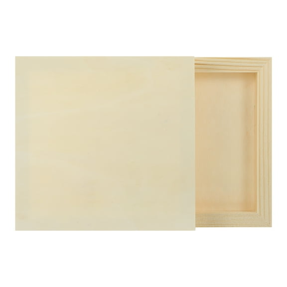 Uxcell 2Pcs Wood Canvas Boards, 6x6 Inch Wood Art Canvases Square Unfinished Wood Panel for Painting, Crafts, DIY Projects, Pouring Art