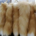 thumbnail image 3 of cpengpj  19.7inch Animal Fake Fox Tail Shaggy Faux Fur Tail Realistic Keychain Decorative Therian Tail for Handbag Backpack Cosplay, 3 of 5