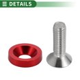 thumbnail image 5 of Unique Bargains Universal Car Modification M6 Gasket Bolt License Plate Frame Screw M6x1.0 Aluminium Alloy Red 1 Set, 5 of 6