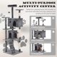 thumbnail image 4 of LINJHA Duty Cat Tree Tower, 70" Tall Cat Tower for Indoor Cats with Cat Scratching Post with Bed, Cat Condo, Hanging Ball, Multi-Level Cat Climbing Tower Cat Trees Furniture-Ashy-1, 4 of 14