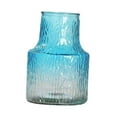 thumbnail image 2 of deevoka Glass Flower Vase Creative Round Flower Jug for Table Drawing Room Fireplace Blue, 2 of 9