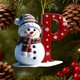 thumbnail image 4 of Adornos navideños personalizados con letras 2025 | Colgante acrílico para decorar el árbol | Adornos navideños personalizables para la decoración del hogar, 4 of 6