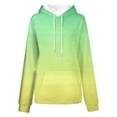 thumbnail image 4 of Hpapadks Sweatshirt for Women Fashion Casual Gradient Print Long Sleeve Loose Hooded Hoodie with Pockets Hoodies for Women Green XL, 4 of 5