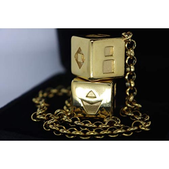 Smuggler's Dice Preciso Acero Inoxidable Chapado en Oro Dados Solo Deluxe - Brillante con Custom 3d Stuff Custom 3d Stuff