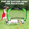 thumbnail image 5 of RUNBOW 3.3x2.2ft Pop Up Portable Soccer Goal for Kids Children's Soccer Net Outdoor Fun in Backyard and Beach（3.3x2.2ft, Green，1 Pack）, 5 of 8