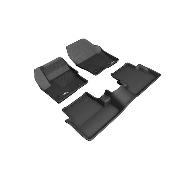 3D MAXpider Custom Fit KAGU Floor Mat (BLACK) for 2017-2019 LINCOLN MKC - 1ST ROW 2ND ROW