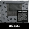 thumbnail image 6 of GORILLA GRIP Dog Crate Cover, Fits 24" Indoor Kennel Cage, Breathable Mesh Windows, Gray Paw, 6 of 10
