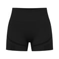 thumbnail image 5 of Yoga Shorts for Women High Waist Lifting Stretchy Breathable Slim Fit Solid Print Gym Shorts for Sporty Wear Black L, 5 of 5