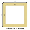 thumbnail image 2 of Soft Yellow Picture Frame Mat for 13x13 Frames - Fits 10x10 Photos - 1 Mat, 2 of 7