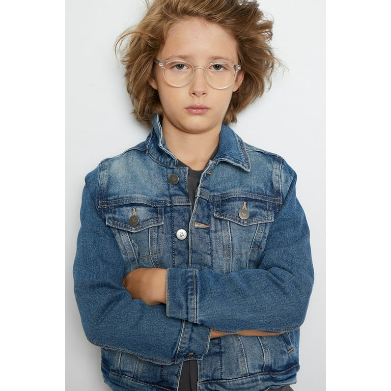Boys sherpa lined shop denim jacket