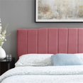 thumbnail image 4 of Pemberly Row Channel Tufted King/California King Velvet Headboard - Dusty Rose, 4 of 7