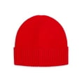 thumbnail image 2 of Time and Tru Women's Ribbed Beanie, Brilliant Red, 2 of 3