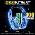 thumbnail image 3 of BENGOO Wireless Gaming Headset, Bluetooth 5.3，2.4GHz USB Over-Ear Headsets with Crystal RGB Lights for Controller, XBOX, PS5, PS4, PC, Switch, Mac,, 3 of 10