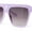 Lavender - Purple, variant on Flat Top Oversized Rectangular Plastic Retro Racer Fashion Sunglasses All Black