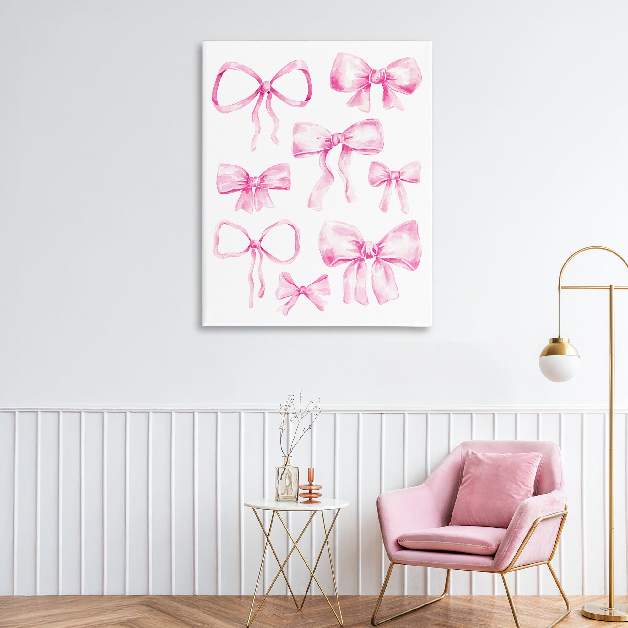 Stupell Industries Coquette Bow Collection Canvas Wall Art, design by Bethany Sandoval