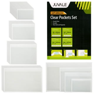 Chinco 30 Pack Self Adhesive Index Card Pockets with Top Open for Loading  Ideal Card Holder for Organizing and Protecting Your Index Cards Crystal