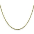thumbnail image 2 of Solid 10k Yellow Gold 2.4mm Diamond Cut Round Open Link Cable Chain - 24", 2 of 8