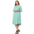thumbnail image 3 of Pastel by Vivienne Women's Swing Midi Dress Plus Size Mint XX-Large, 3 of 4