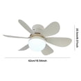 thumbnail image 2 of E26/27 ventilador de enchufe luz LED ventilador de bombilla regulable 40W/30W para dormitorio cocina, 2 of 5